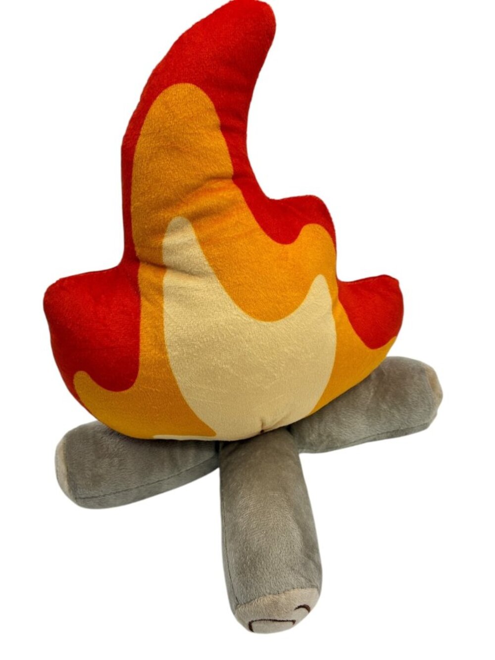 Campfire Plush Stuffed Animal Toy Fire Logs Red Orange Yellow Gray Soft Decor